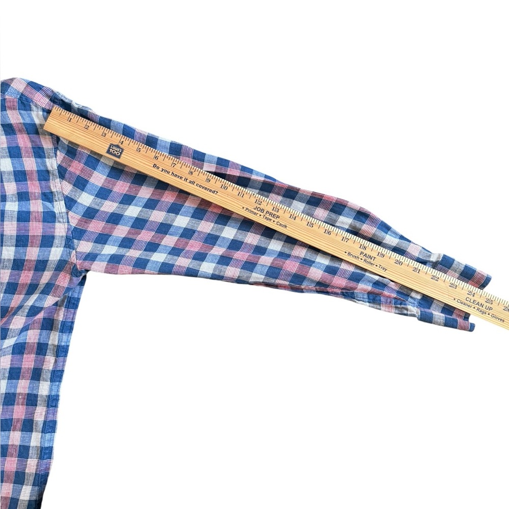 NWOT Tommy Bahama Linen Plaid Button Down Shirt Men’s Large Coastal - Picture 8 of 8